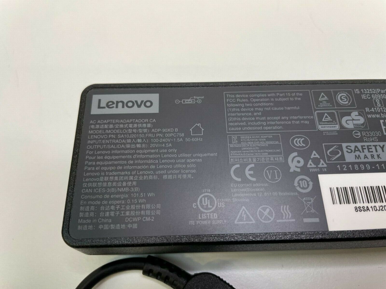 Genuine Lenovo Thinkpad 90W Charger - PSU Power Adaptor 20V 4.5A - 45N0238 - Used & Tested