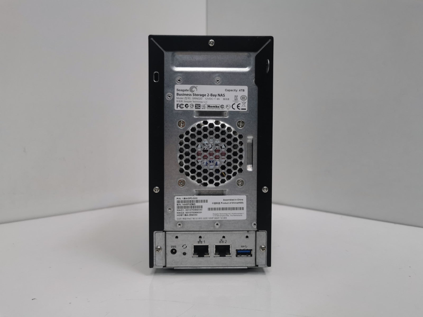 Seagate Business Storage 2-Bay Capacity - SRN02D - No Hard Drives Or PSU