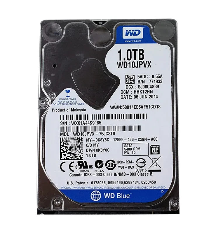 Western Digital WD Blue WD10JPVX-60JC3T1 1TB 2.5" Laptop Hard Drive SATA
