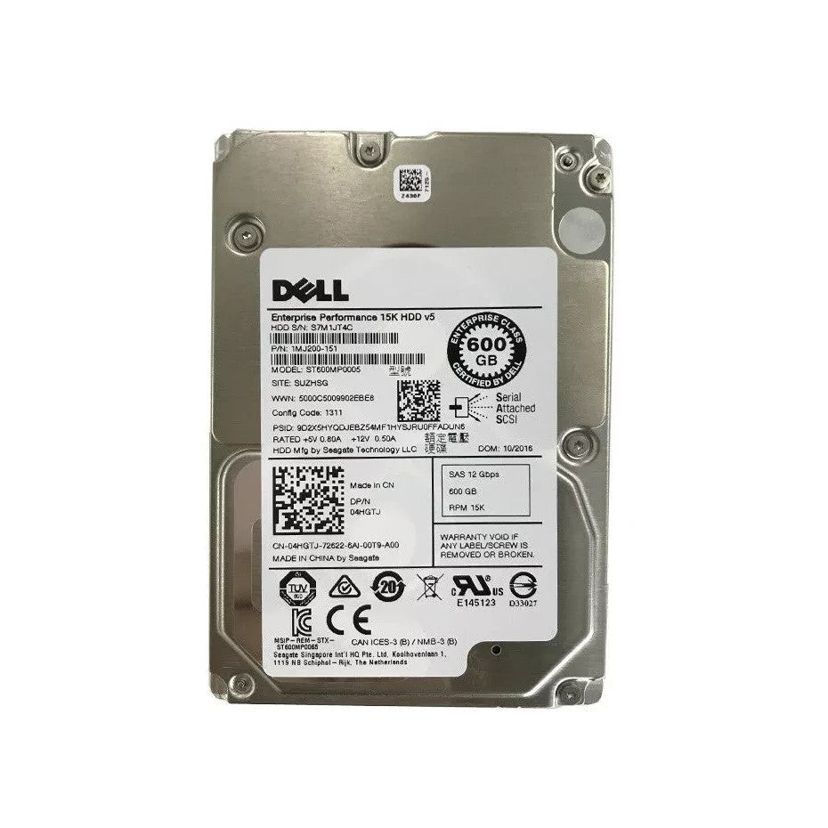 Dell 600GB SAS Hard Drive 2.5" 15K RPM 12Gbp/s ST600MP0005