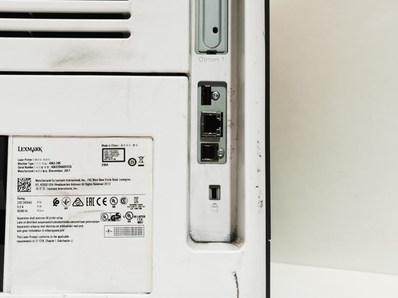 Lexmark M5155 Mono Laser Printer - USB/Ethernet - 244360 Page Count