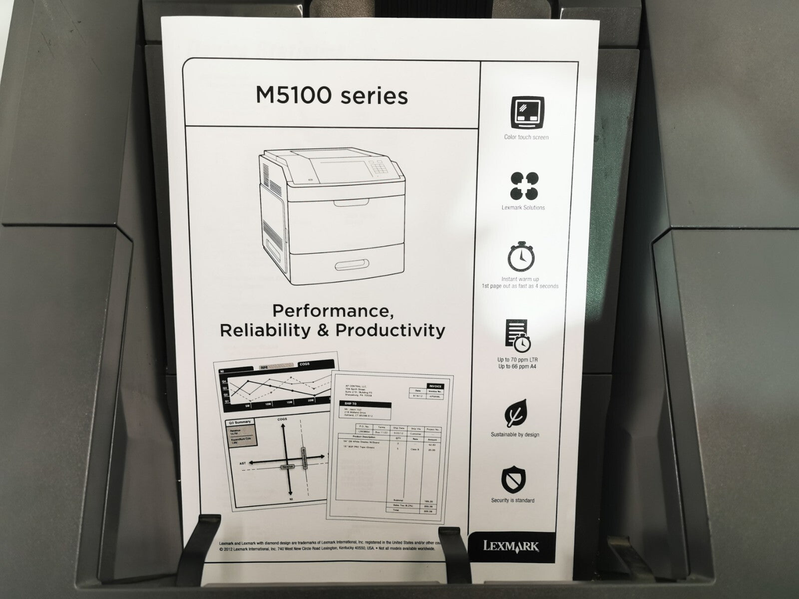 Lexmark M5155 Mono Laser Printer - USB/Ethernet - 244360 Page Count