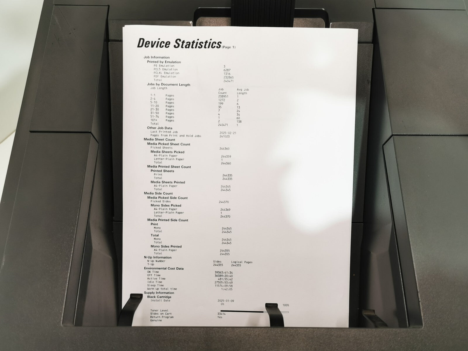 Lexmark M5155 Mono Laser Printer - USB/Ethernet - 244360 Page Count