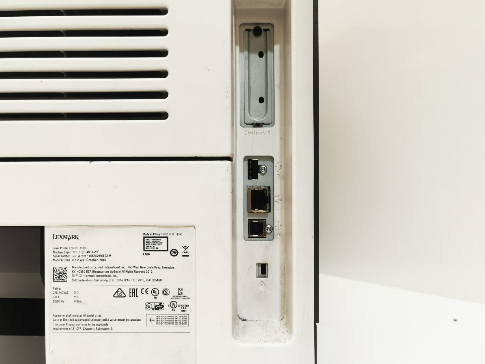 Lexmark M5155 Mono Laser Printer - USB/Ethernet - 183184 Page Count