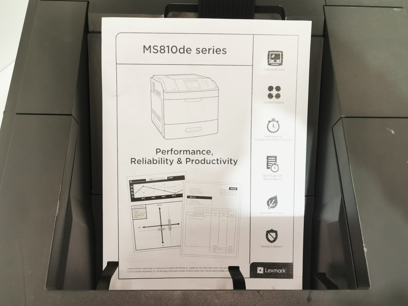 Lexmark M5155 Mono Laser Printer - USB/Ethernet - 183184 Page Count