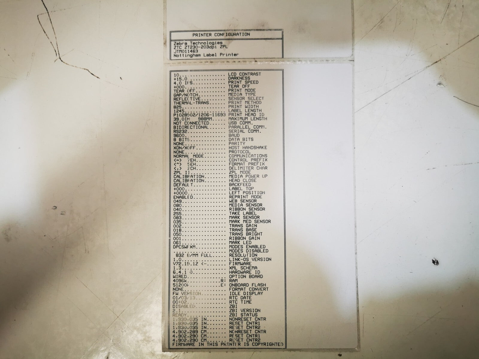 Zebra ZT230 Label Printer - Black / USB / Ethernet / Serial / PSU Included