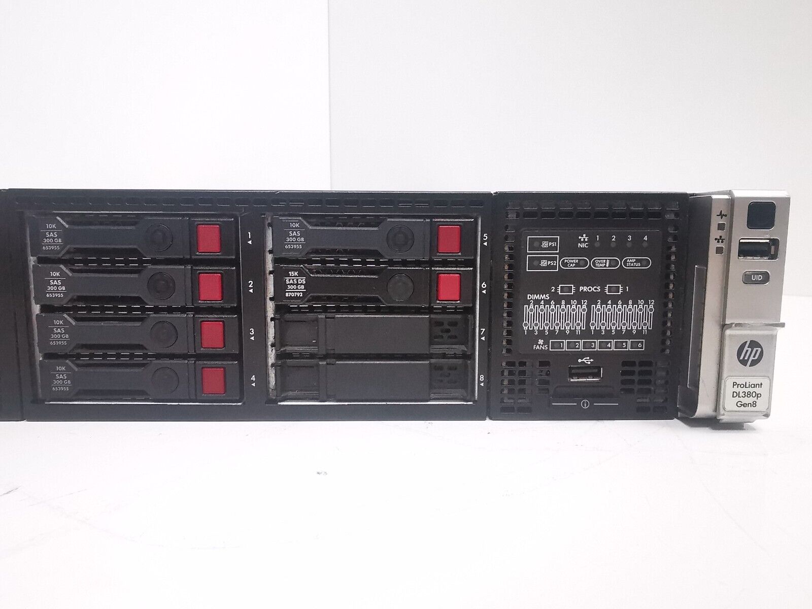 HP ProLiant DL380P G8 Rack Server - Intel Xeon / 24GB RAM / 6x 300GB SAS HDD's