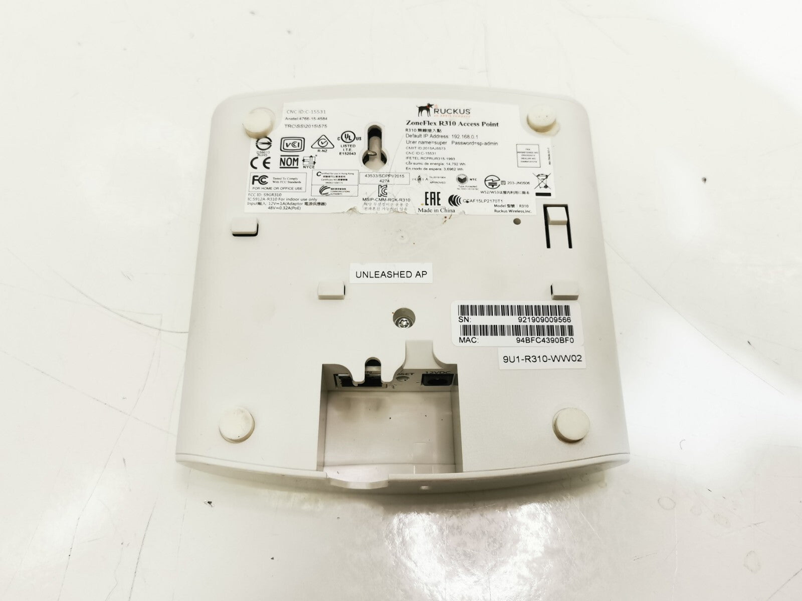 Ruckus R310 Unleashed WiFi Access Point – Dual-Band 2×2 MIMO, PoE Powered