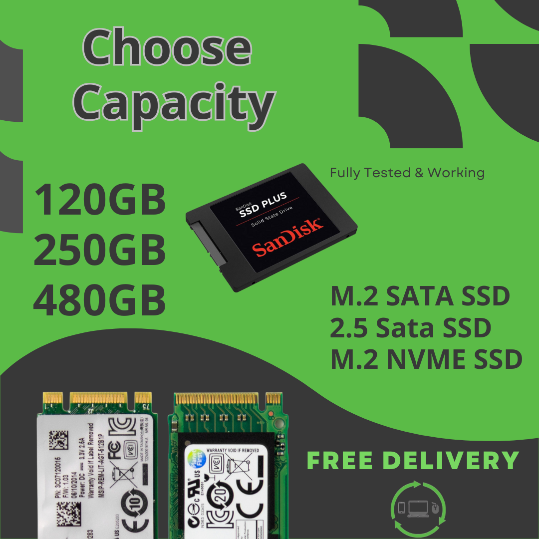 120GB - 240GB - 500B SSD - 2.5" SATA III - M.2 SATA - M.2 NVMe - Wholesale