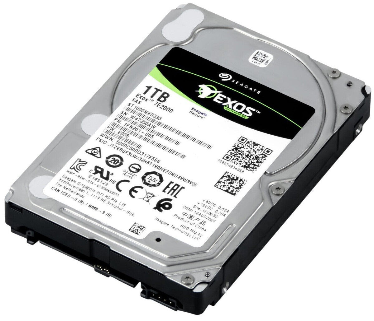 Seagate ST1000NX0333 1TB Enterprise Capacity 2.5" v3 12Gbps SAS 7200 RPM HDD