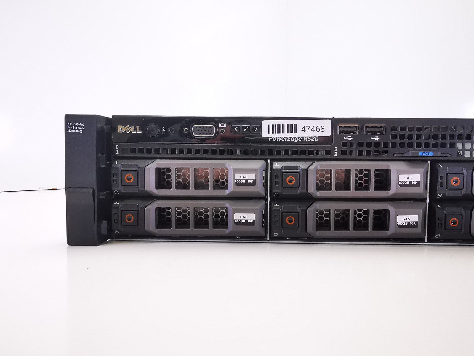 Dell PowerEdge R520 2x Xeon E5-2440, 56GB 8-Bay Rack 4x600GB 10K SAS - 2.4TB