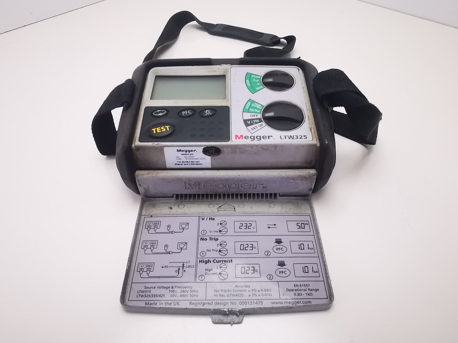 Megger LTW325 Electrical Loop Tester - Not Fully Tested - Powers On Uncalibrated
