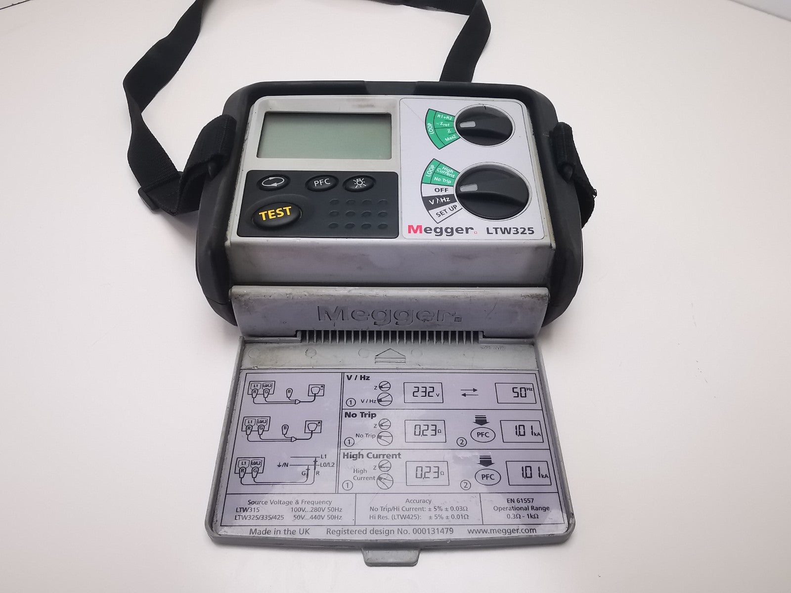 Megger LTW325 Electrical Loop Tester - Not Fully Tested - Powers On Uncalibrated