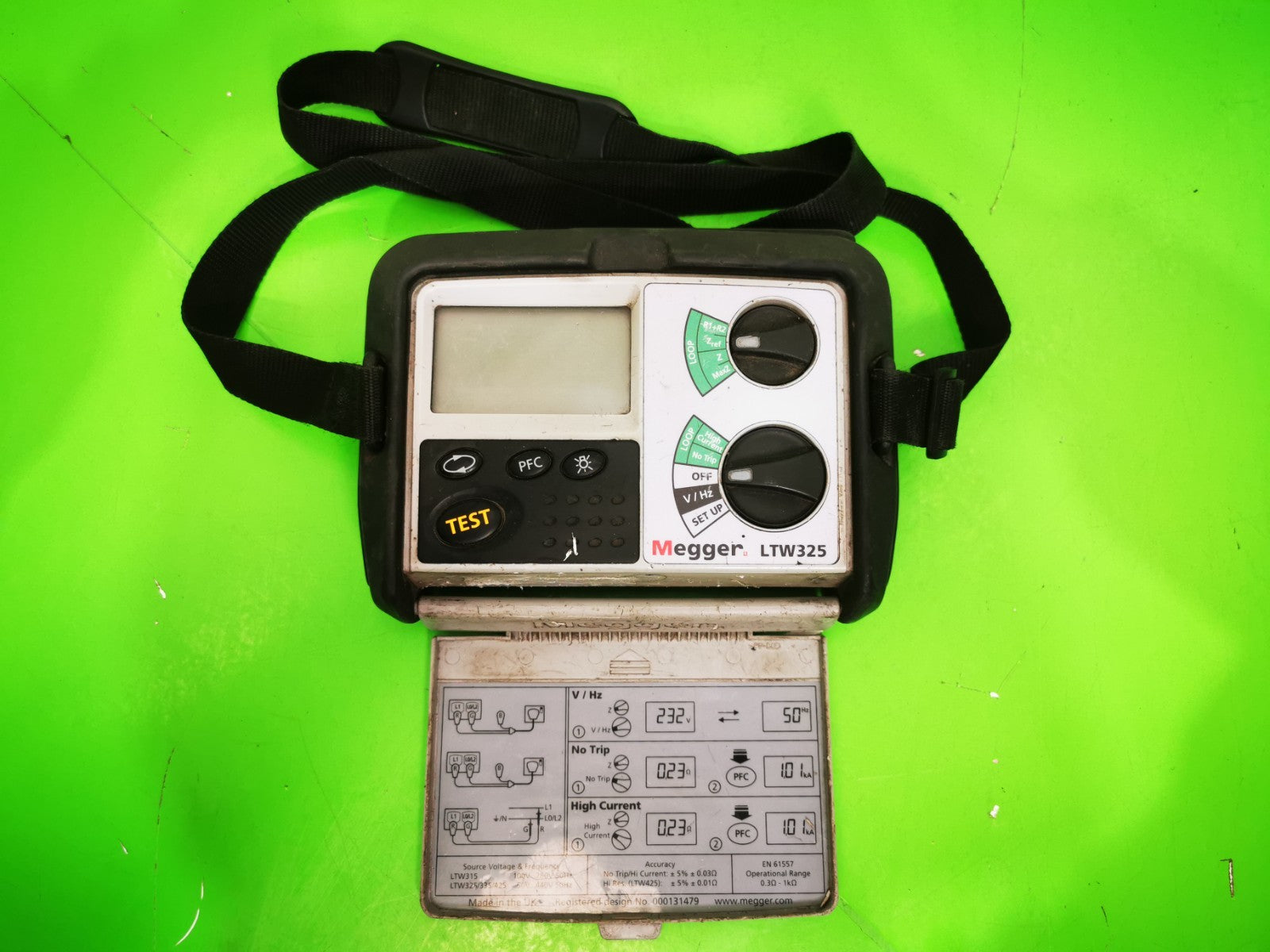 Megger LTW325 Electrical Loop Tester -Power on tested / Uncalibrated - READ DESC