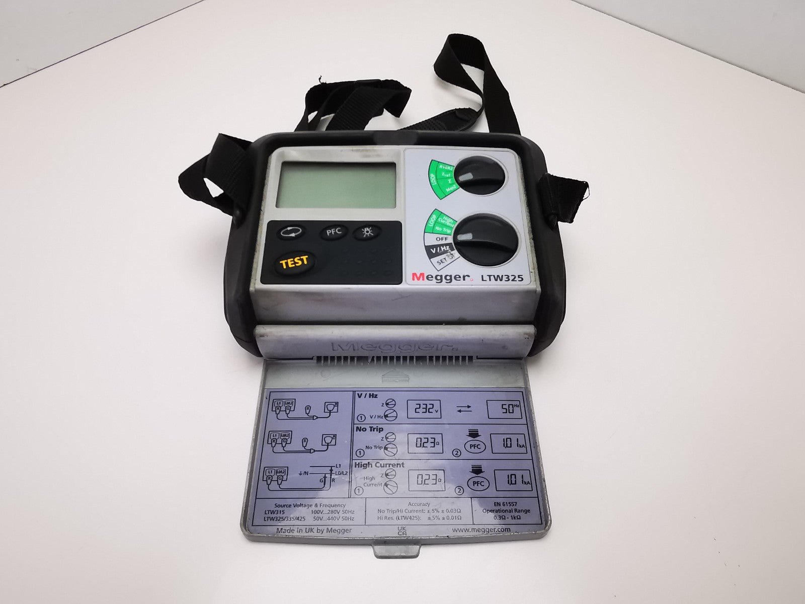 Megger LTW325 Electrical Loop Tester - Not Fully Tested -Powers On Uncalibrated