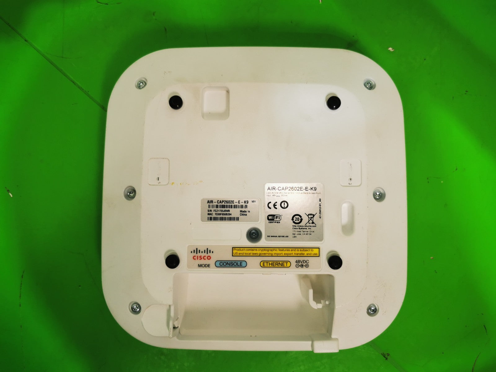Cisco AIR-CAP2602E-E-K9 Wireless Access Point – Dual-Band 802.11n, No PSU