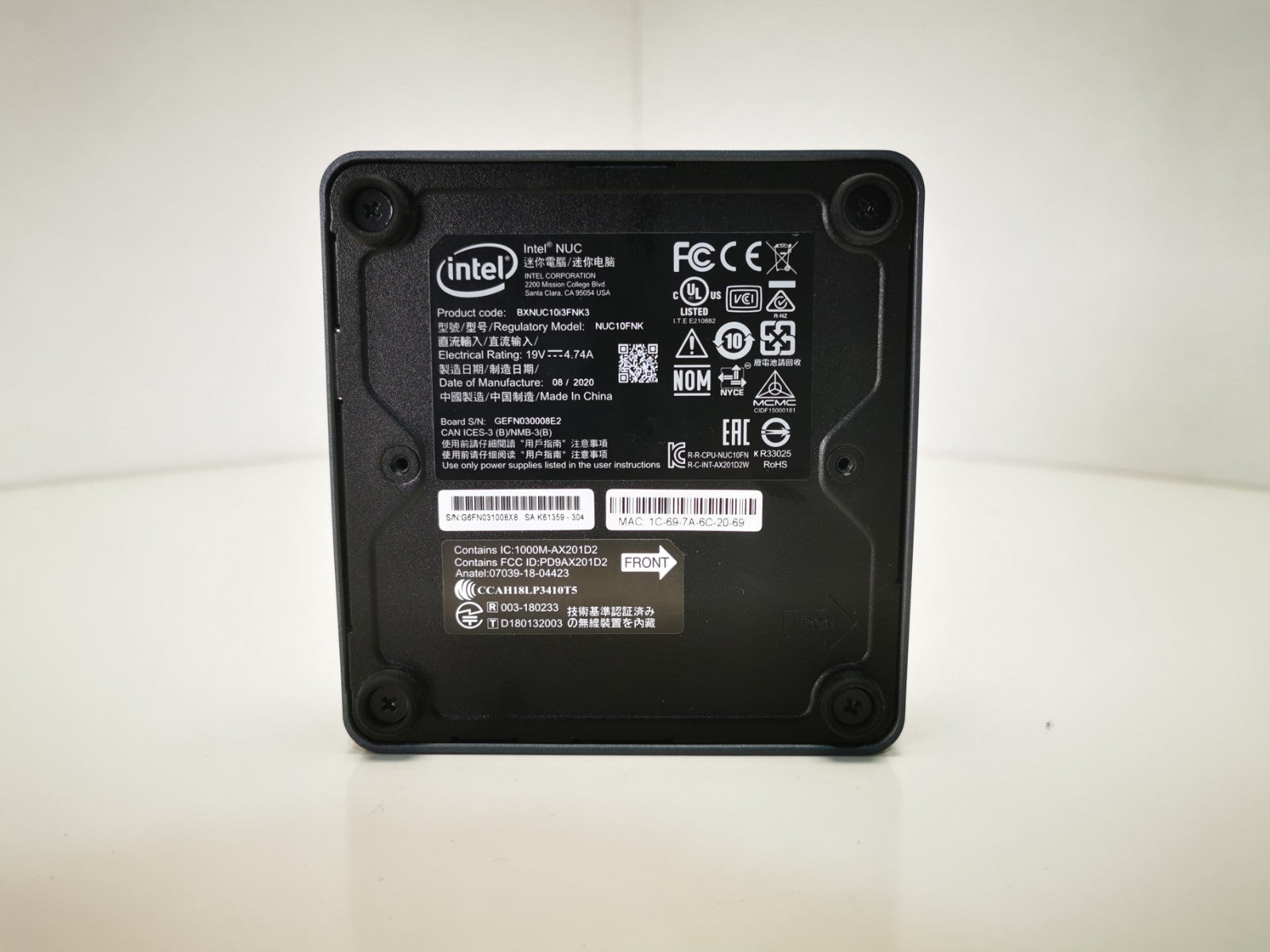 Intel NUC10FNK USFF PC - 10th Gen i3 8GB RAM / 256GB SSD Win 11 - Not Activated