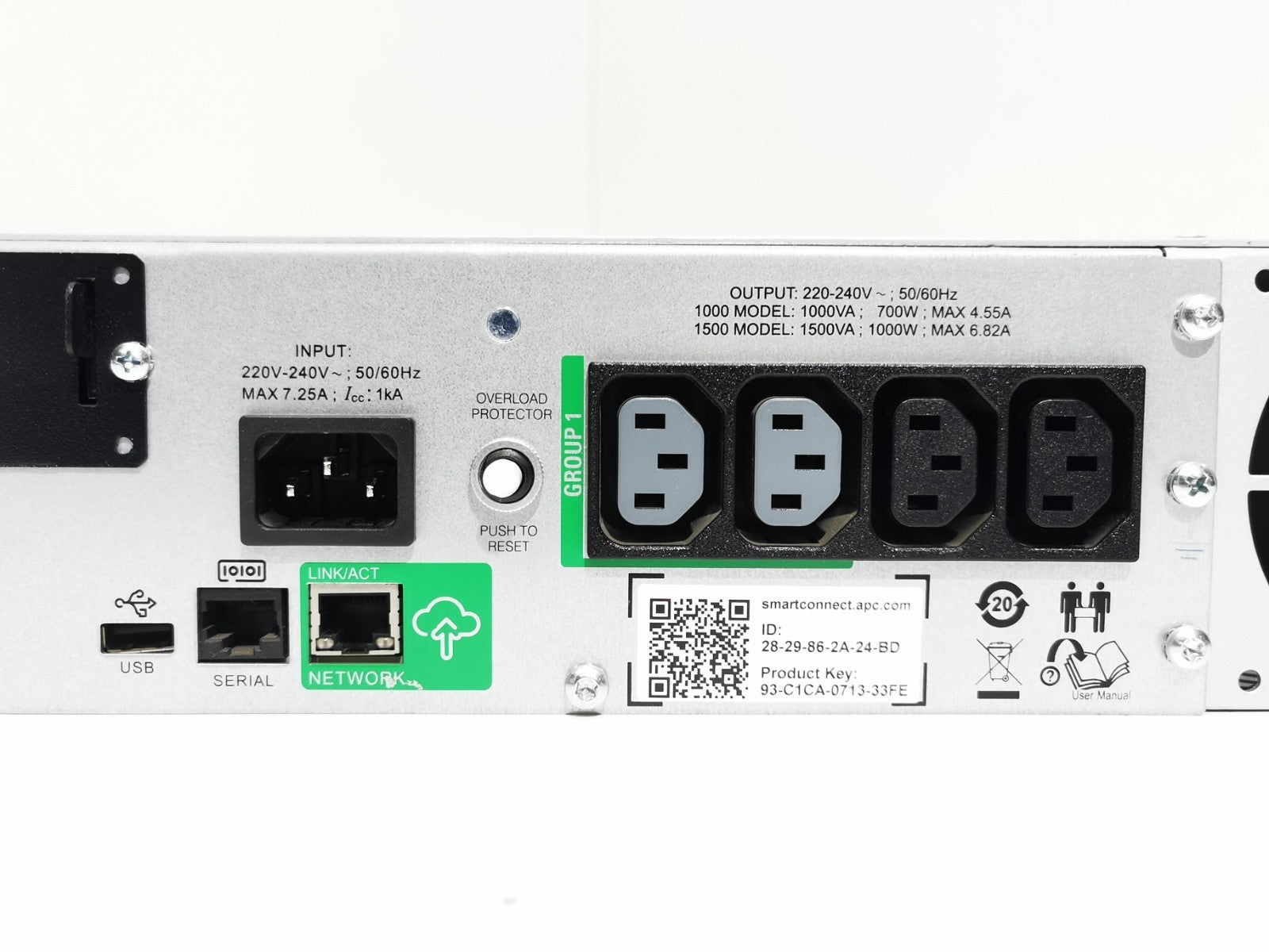 APC Smart-UPS SMT1000RMI2UC 1000VA 2U Rackmount UPS 700W Tested Battery EOL