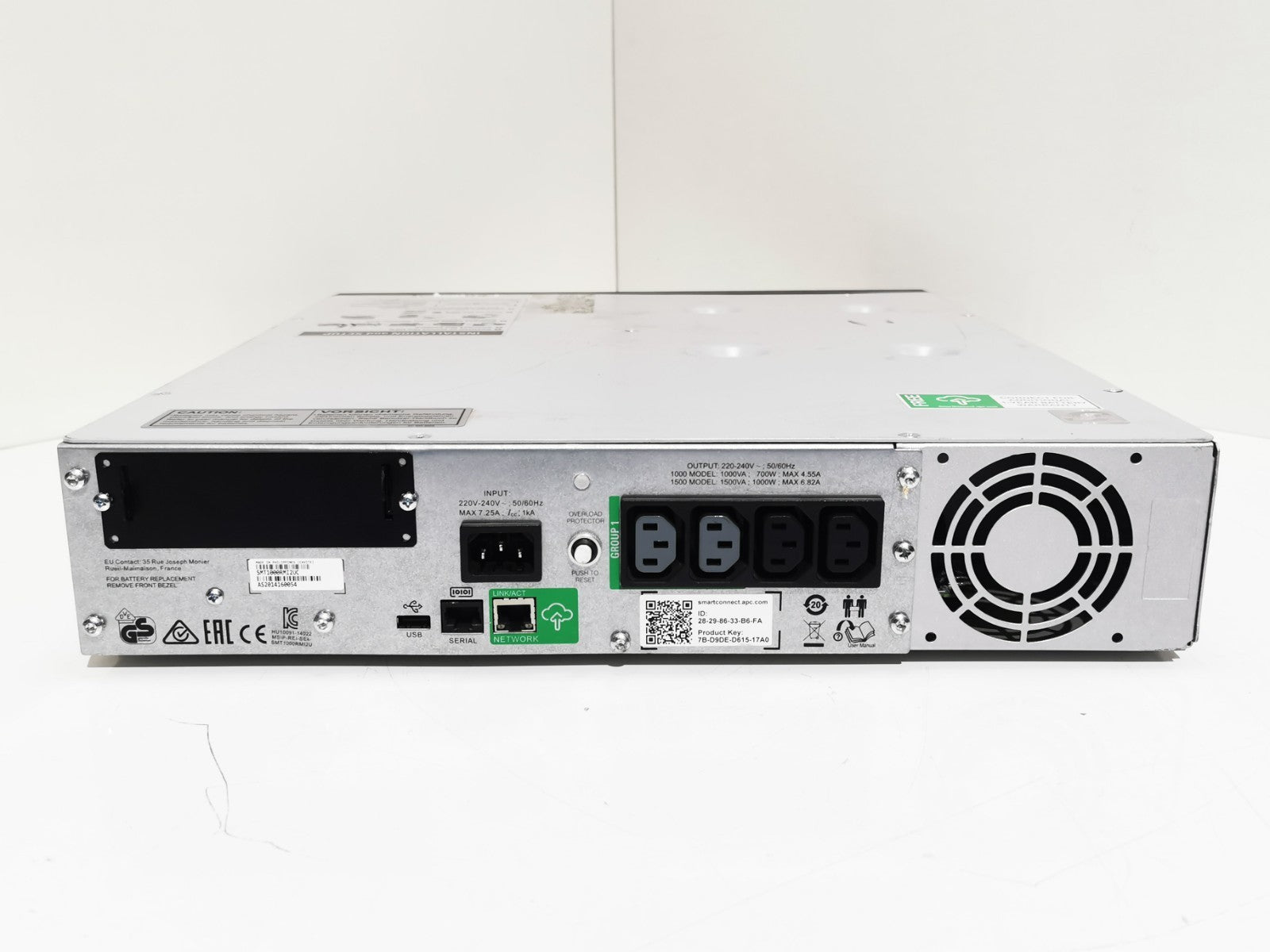 APC Smart-UPS SMT1000RMI2UC 1000VA 2U Rackmount UPS 230V 700W Tested Working