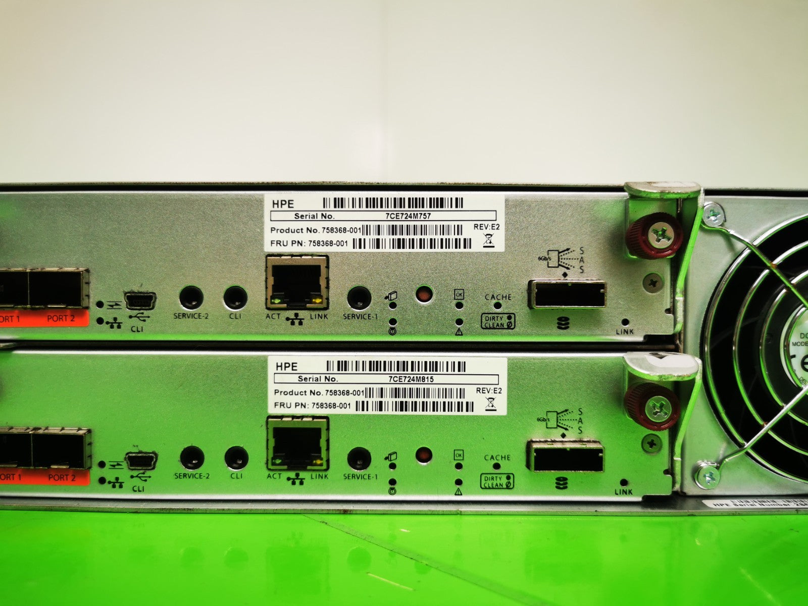 HP MSA 1040 Smart Array 24-Bay 2.5" SAS Storage E7W02A -2x 758368-001 Controller