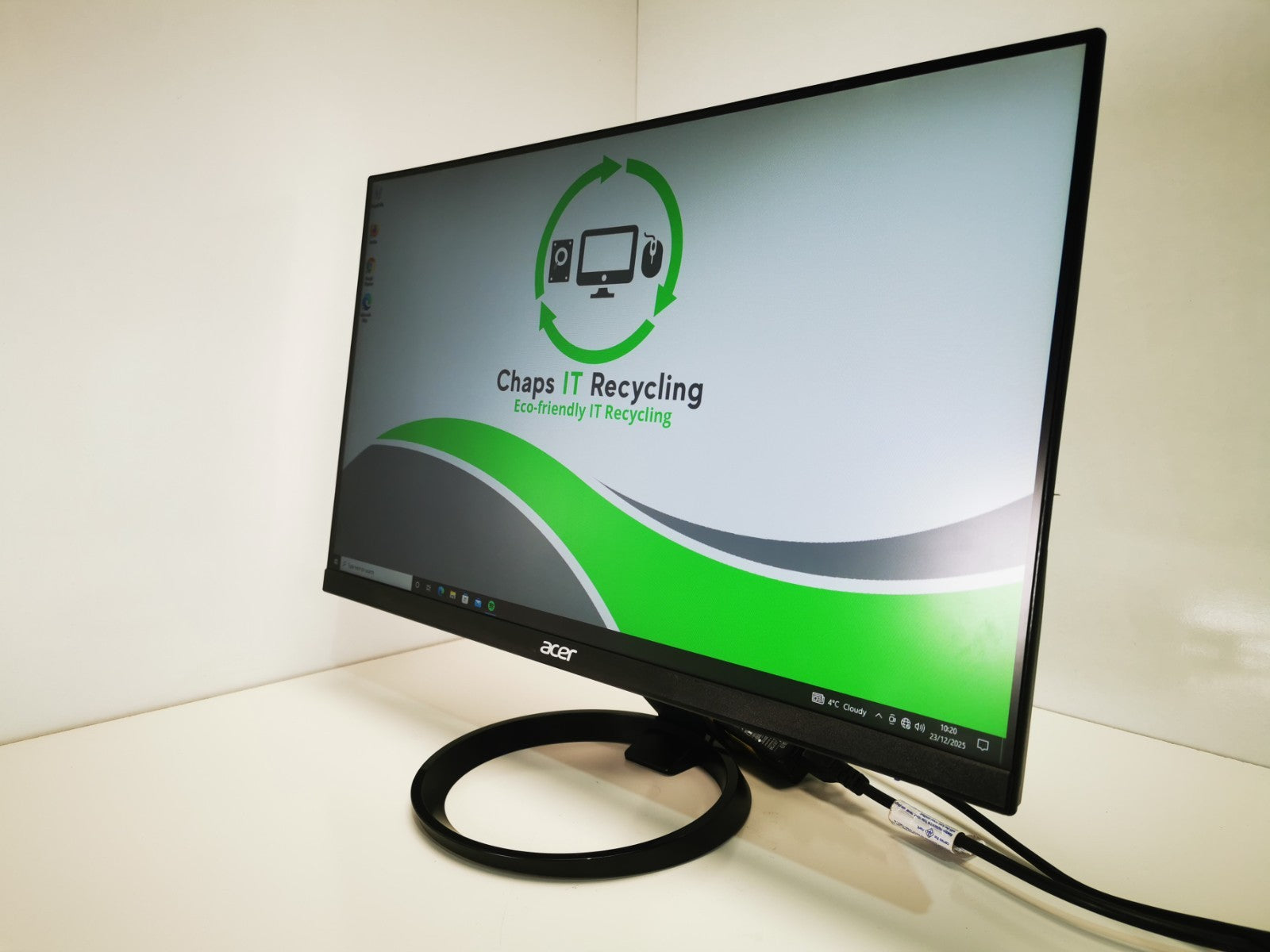 Acer R241Y 23.6" 24 1920 x 1080 HDMI VGA DVI-D Monitor With Stand & PSU Grade B