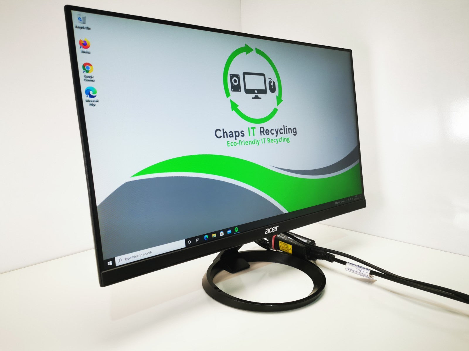 Acer R241Y 23.6" 24 1920 x 1080 HDMI VGA DVI-D Monitor With Stand & PSU Grade B