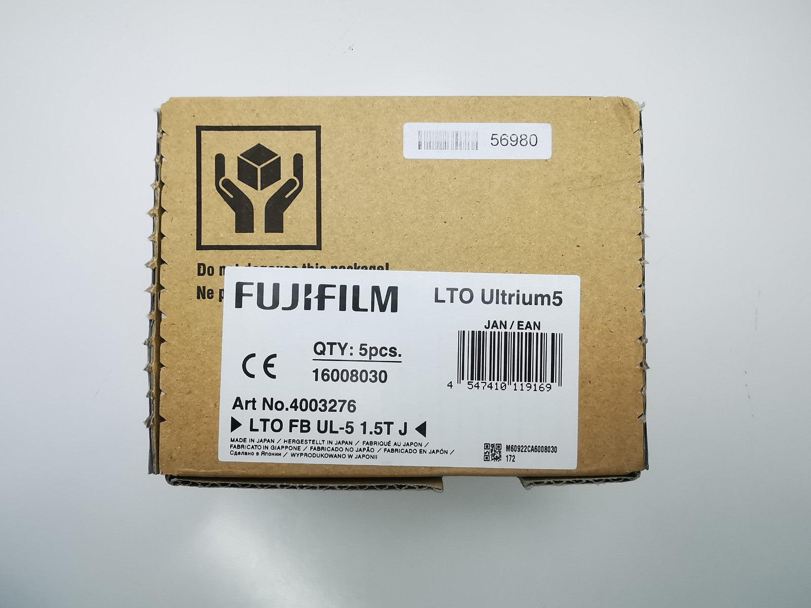 Box of 5 x Fujififilm LTO-5/Ultrium-5 Data Tapes/Cartridges 1.5/3TB - New in box