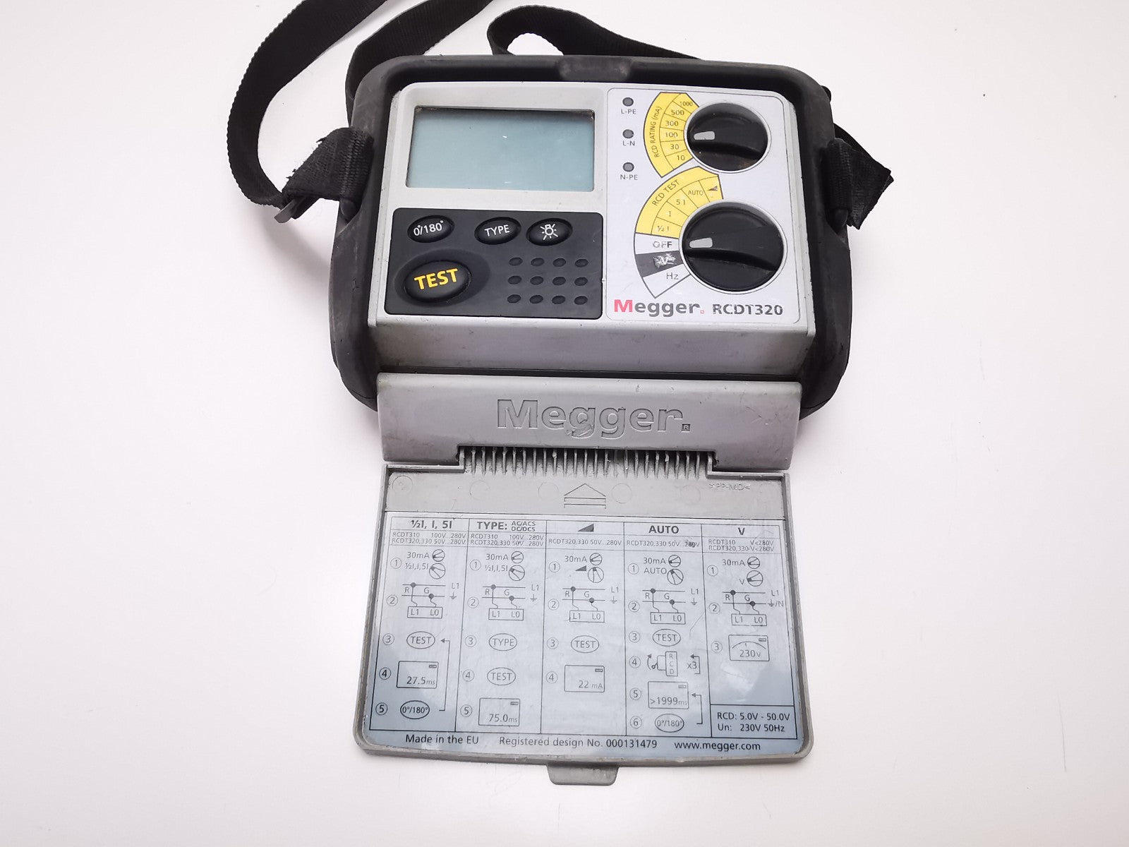 Megger RCDT320 Loop Impedance Tester - Not Fully Tested - Powers On Uncalibrated