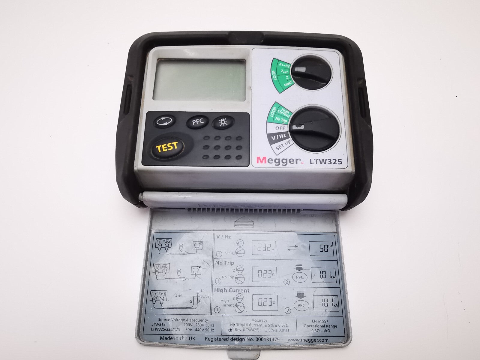 Megger LTW325 Electrical Loop Tester - Not Fully Tested - Powers On Uncalibrated