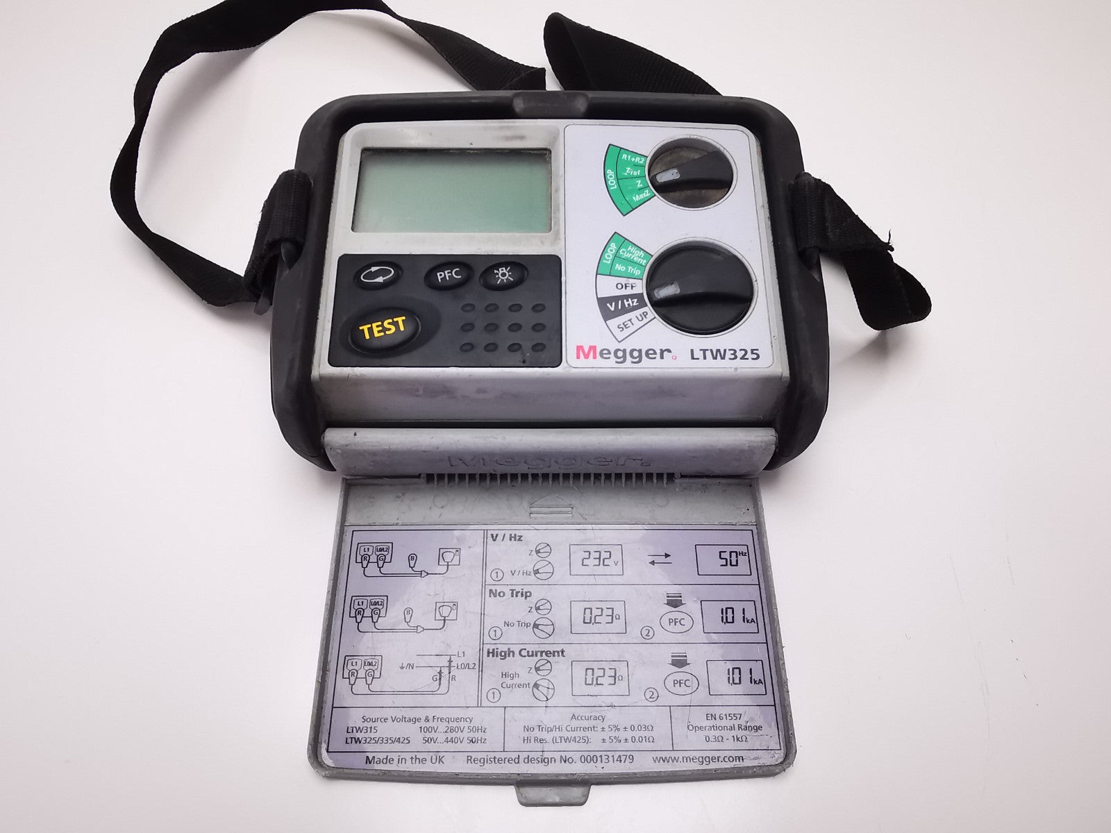 Megger LTW325 Electrical Loop Tester - Not Fully Tested - Powers On Uncalibrated
