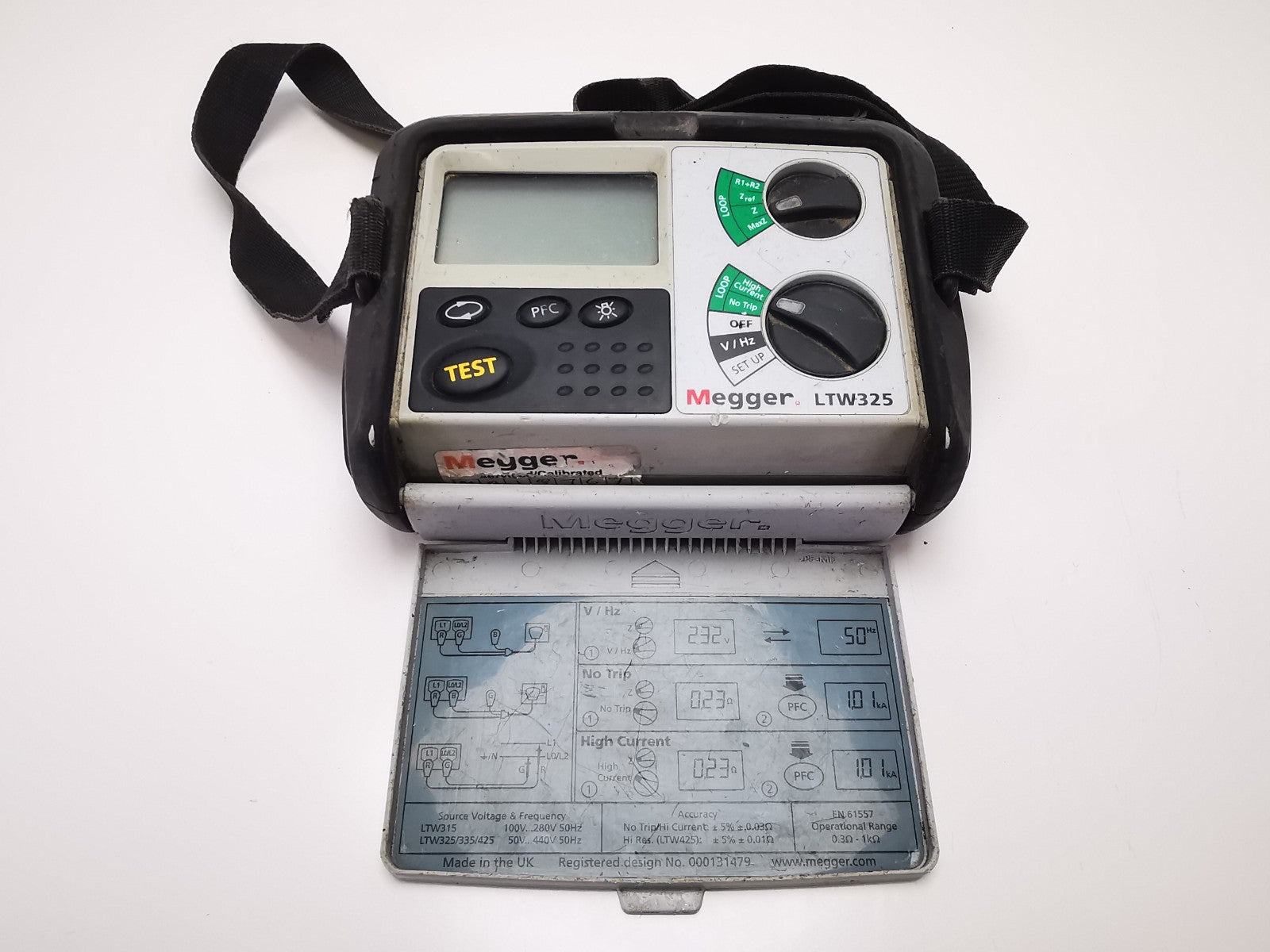 Megger LTW325 Electrical Loop Tester - Not Fully Tested - Powers On Uncalibrated