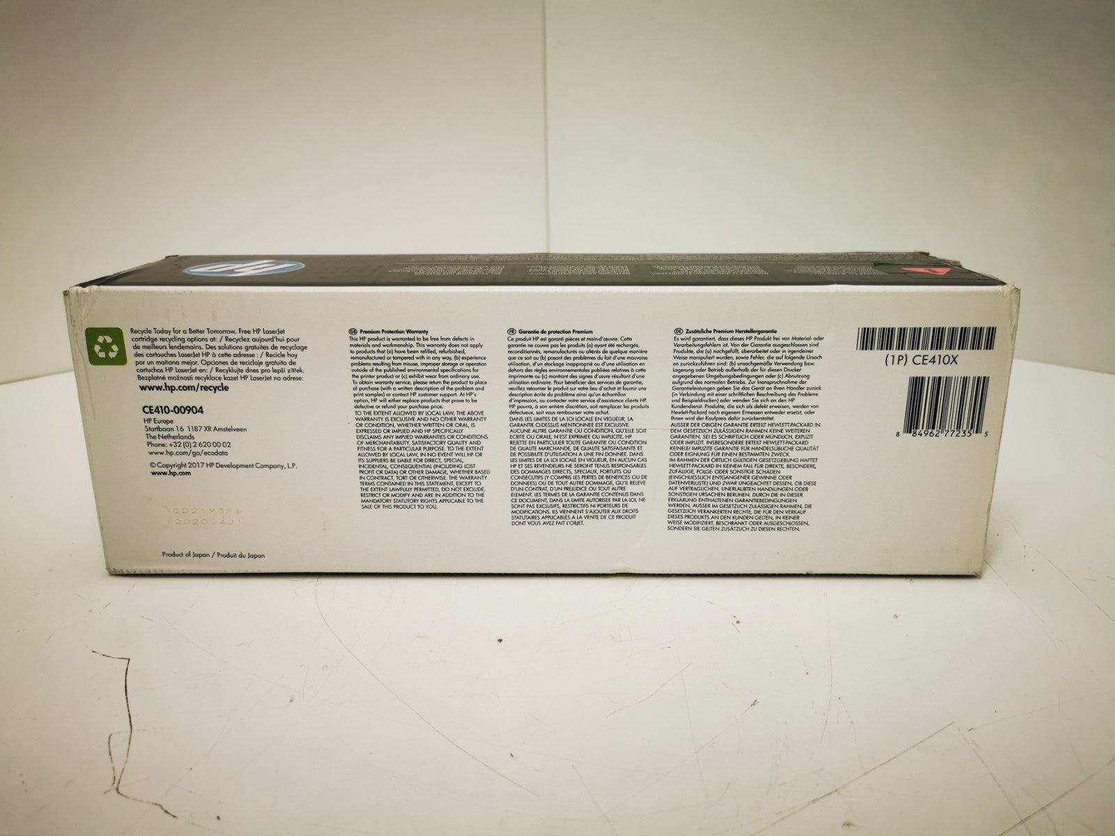 Genuine HP CE410X Black Print Cartidge - BRAND NEW OPEN BOX