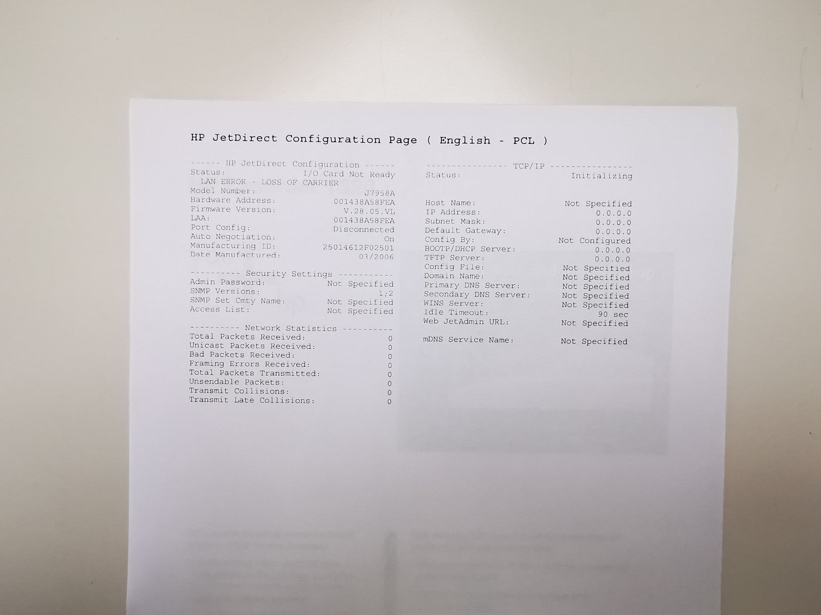 HP LaserJet 1320n Monochrome Laser Printer - USB / Ethernet - 95597 Page Count