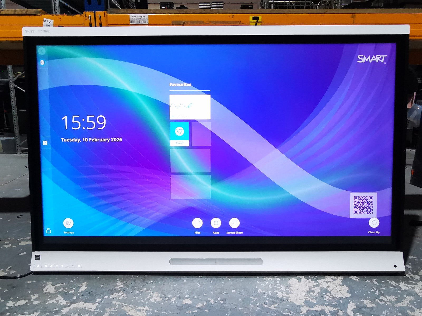 SMART SBID-6065 65" Interactive Touchscreen TV - HDMI/DisplayPort/USB