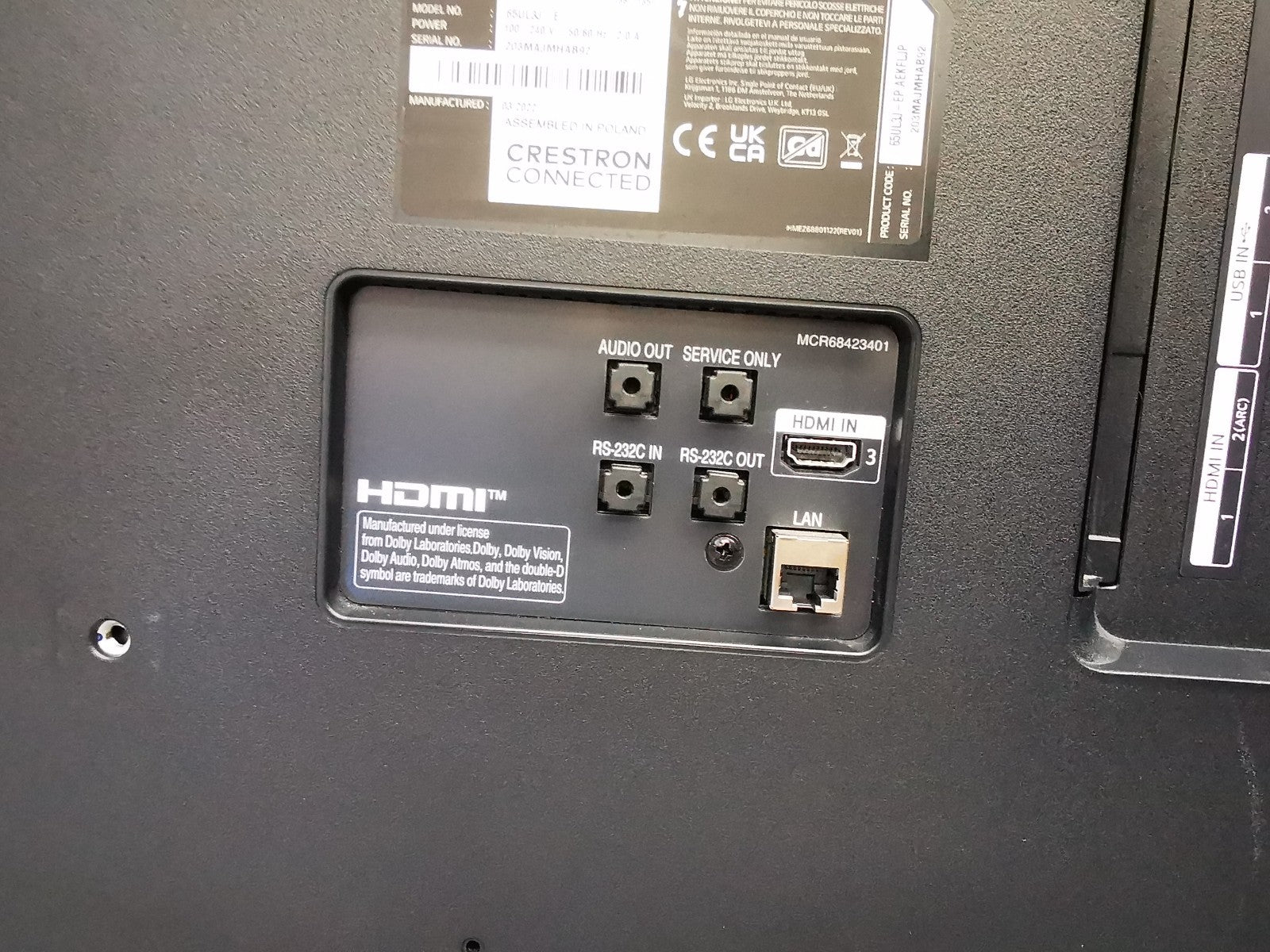 LG 65UL3J-EP 65" Signange TV - 3x HDMI - DEFECTS - READ DESCRIPTION