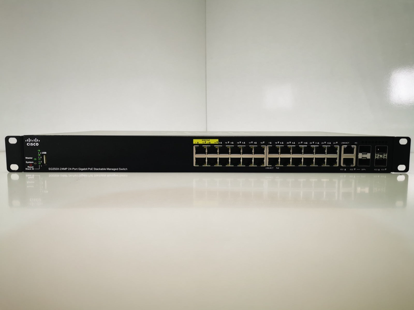 Cisco SG350X-24MP K9-V06 24 Port PoE Gigabyte Ethernet Switch - Rack Ears Inc
