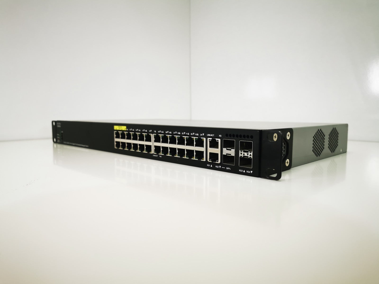 Cisco SG350X-24MP K9-V06 24 Port PoE Gigabyte Ethernet Switch - Rack Ears Inc