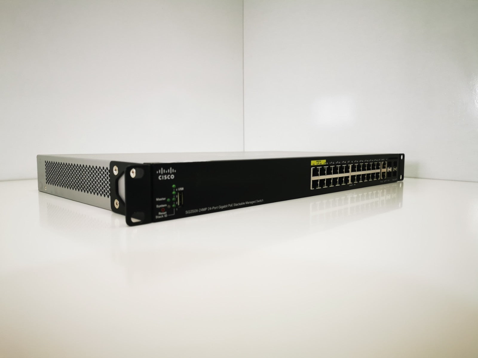 Cisco SG350X-24MP K9-V06 24 Port PoE Gigabyte Ethernet Switch - Rack Ears Inc