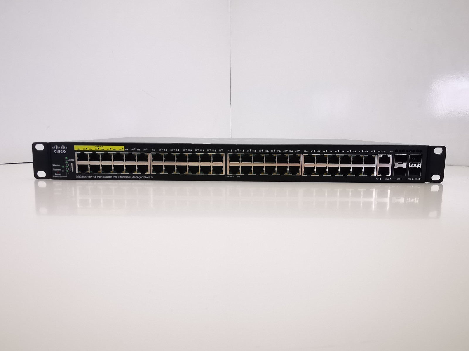 Cisco SG350X-48P Gigabit PoE Ethernet Rackmountable Switch - Rack Ears Inc