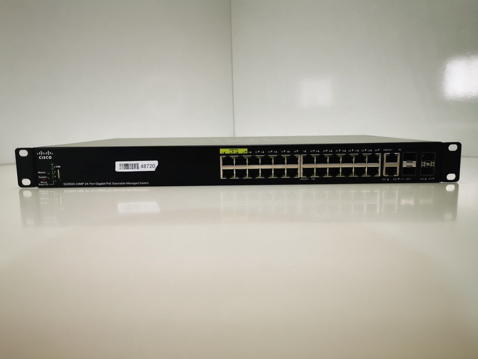 Cisco SG350X-24MP K9-V04 24 Port PoE Gigabyte Ethernet Switch - Rack Ears Inc