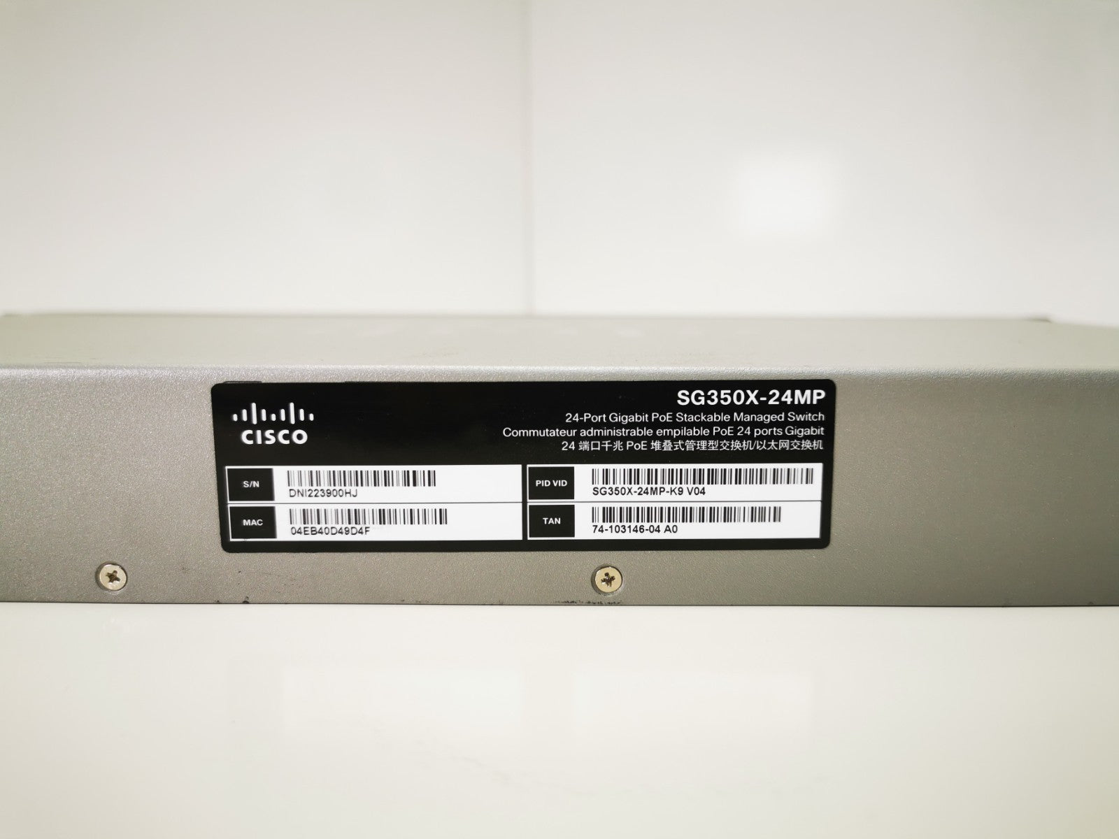 Cisco SG350X-24MP K9-V04 24 Port PoE Gigabyte Ethernet Switch - Rack Ears Inc
