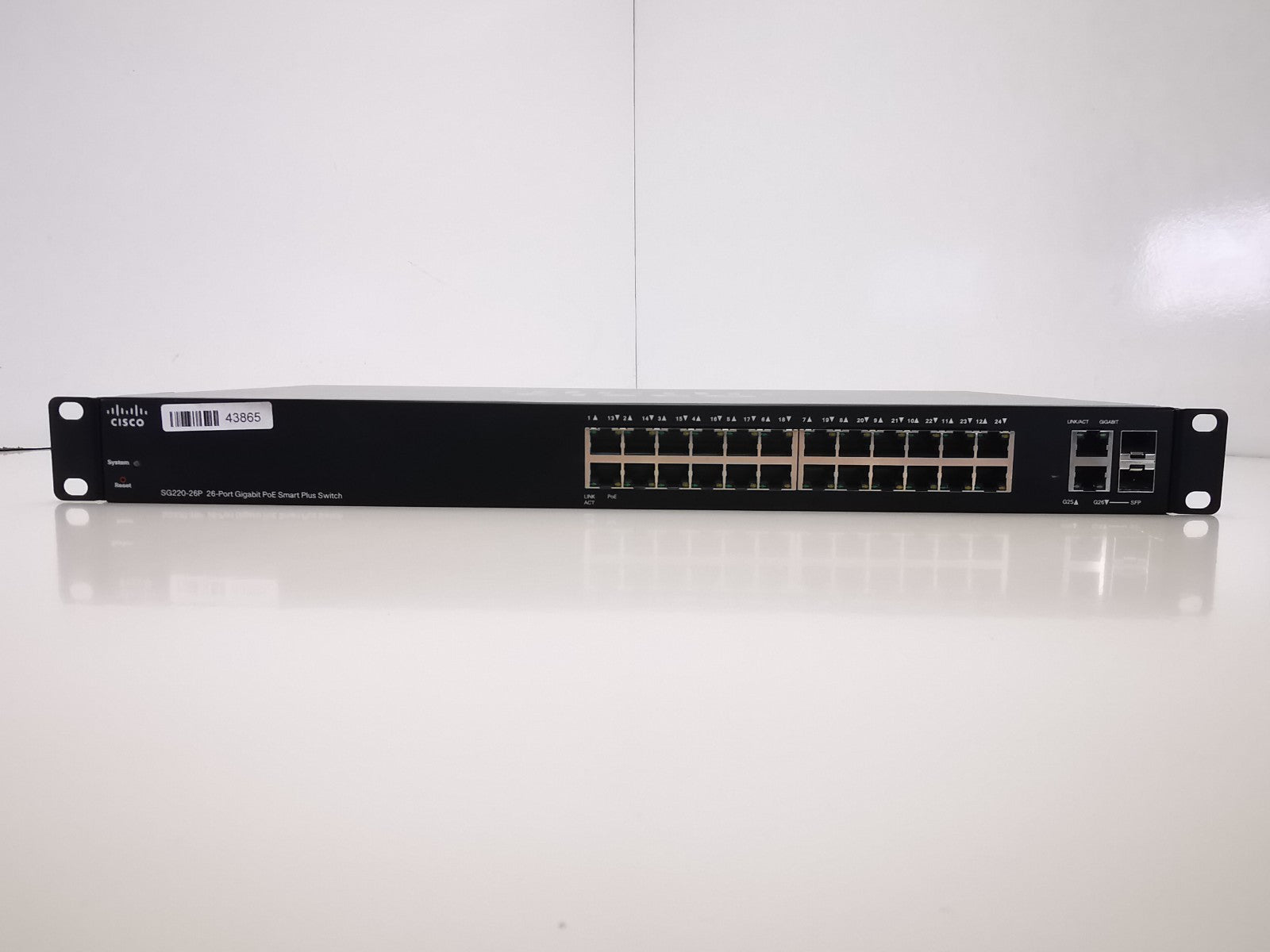 Cisco SG220-26P-K9 V01 24 Port PoE Gigabyte Ethernet Switch - Rackmount Ears Inc
