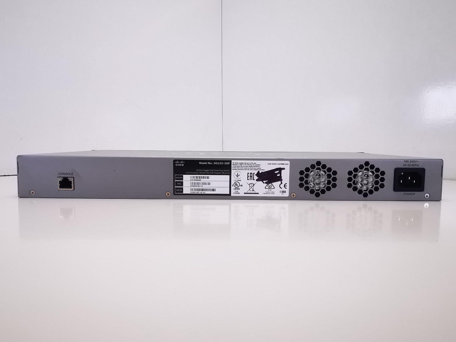 Cisco SG220-26P-K9 V01 24 Port PoE Gigabyte Ethernet Switch - Rackmount Ears Inc