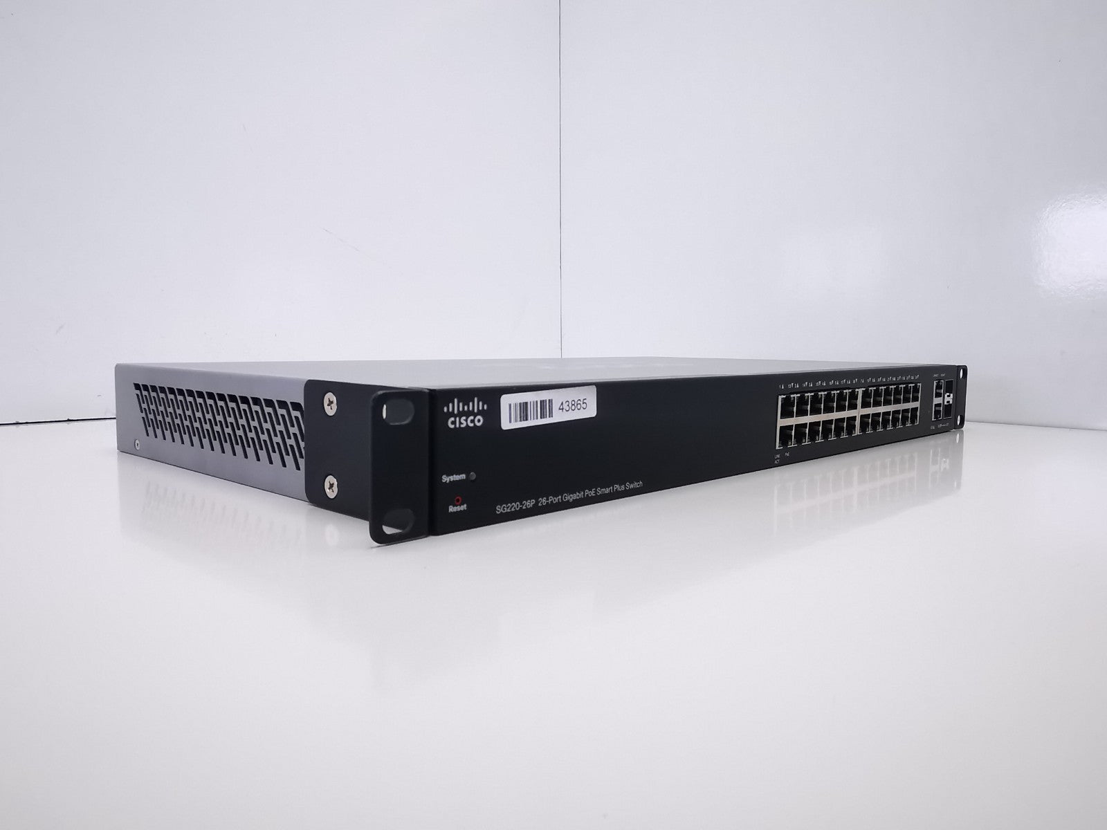 Cisco SG220-26P-K9 V01 24 Port PoE Gigabyte Ethernet Switch - Rackmount Ears Inc