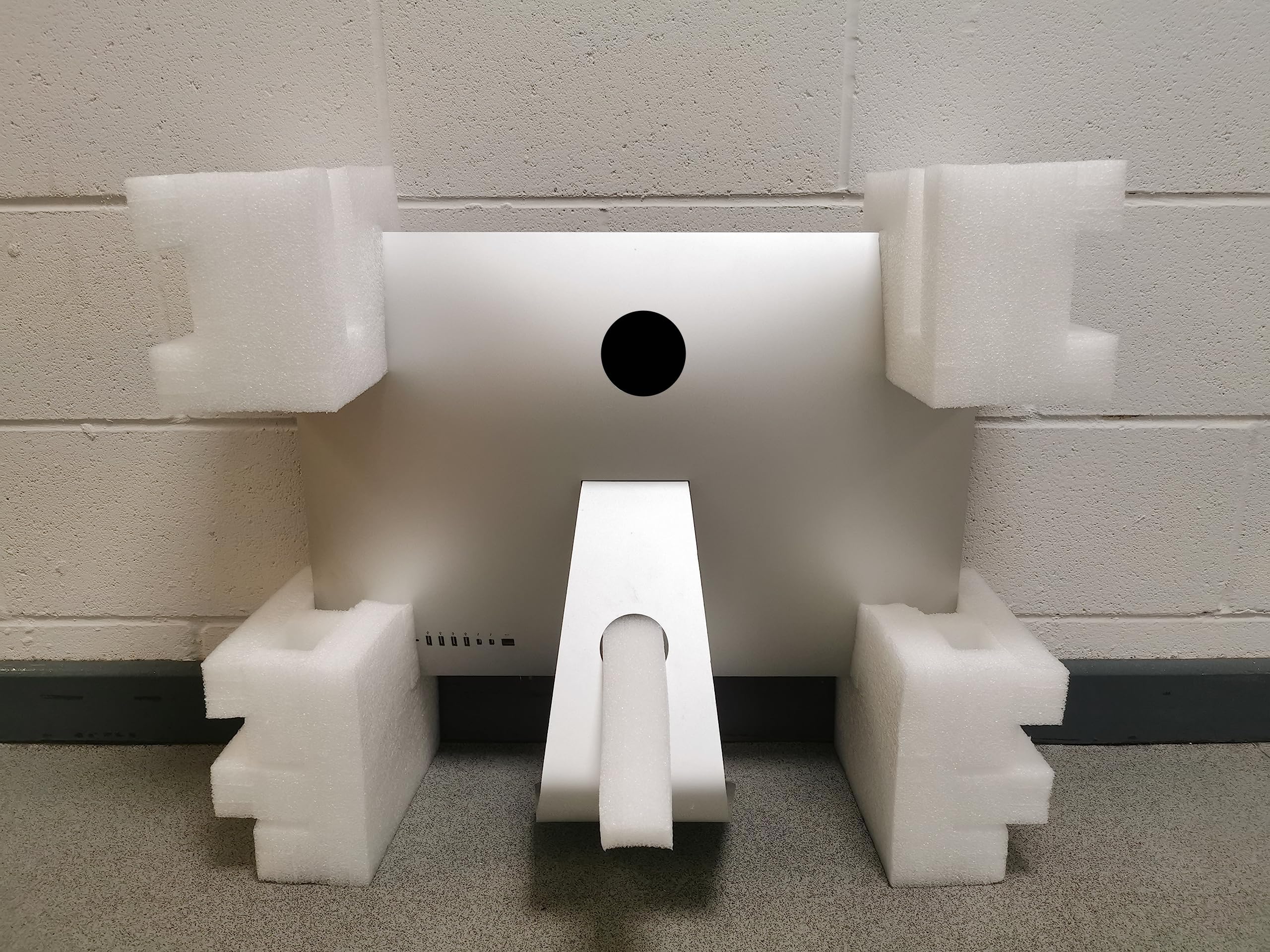 iMac 27" heavy duty shipping box + Poly inserts - Brown Storage transport