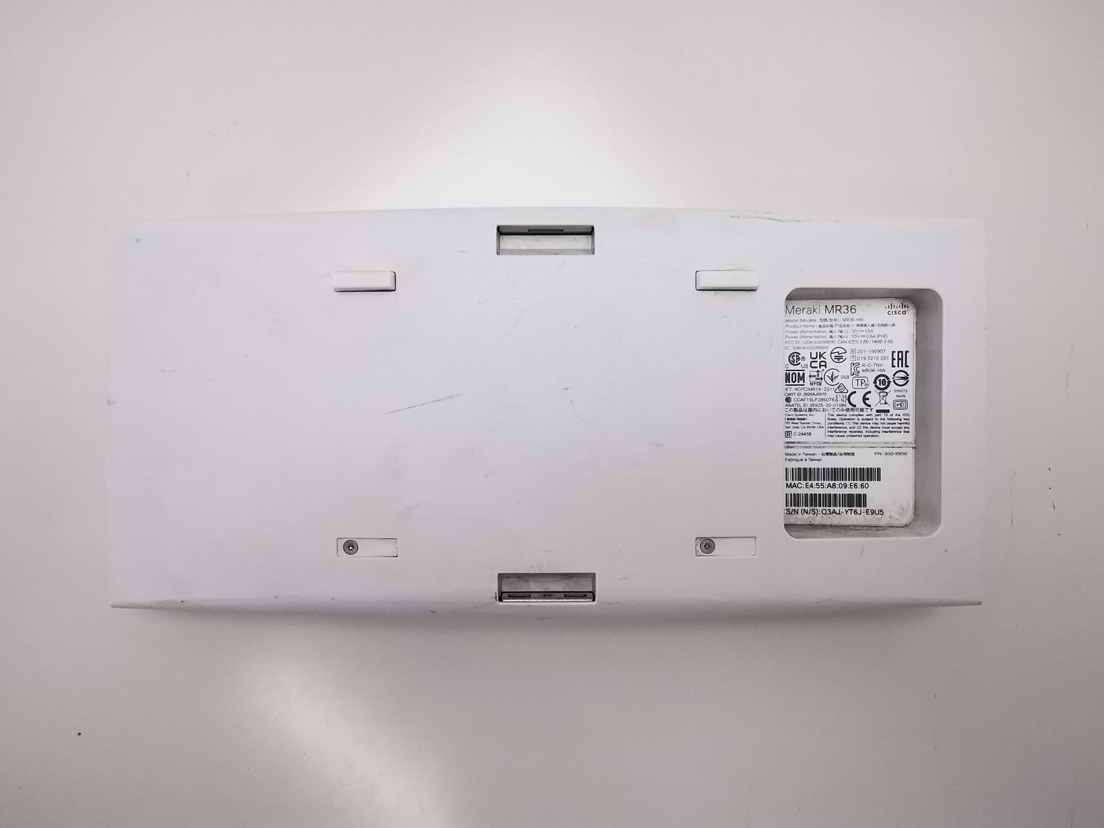 Cisco Meraki MR36 Wireless Access Point - Unclaimed / NO MOUNTING BRACKET