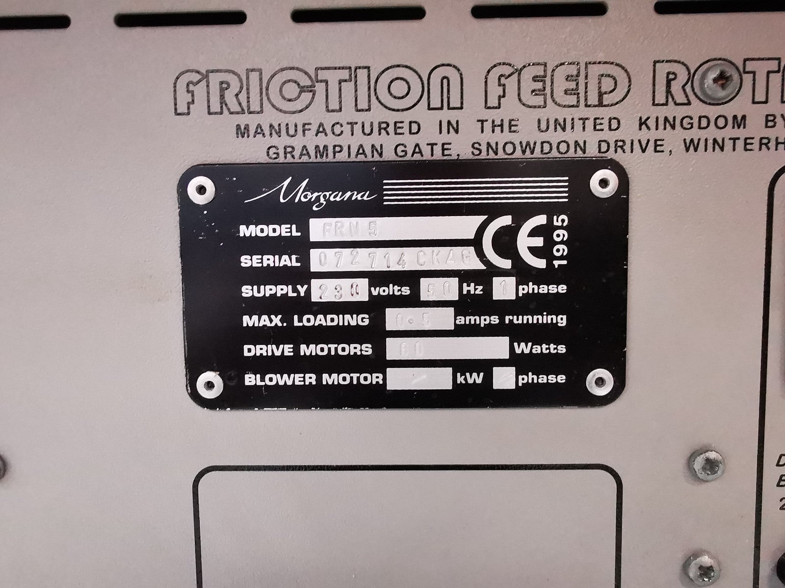 Morgana Rotary FRN5 - Numbering and Perforating Machine - READ DESC