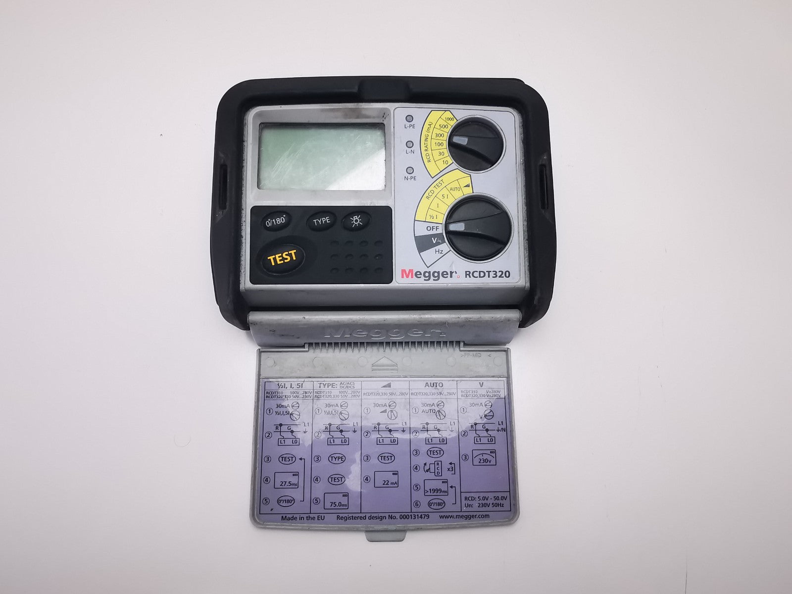 Megger RCDT320 Loop Impedance Tester - Not Fully Tested - Powers On Uncalibrated