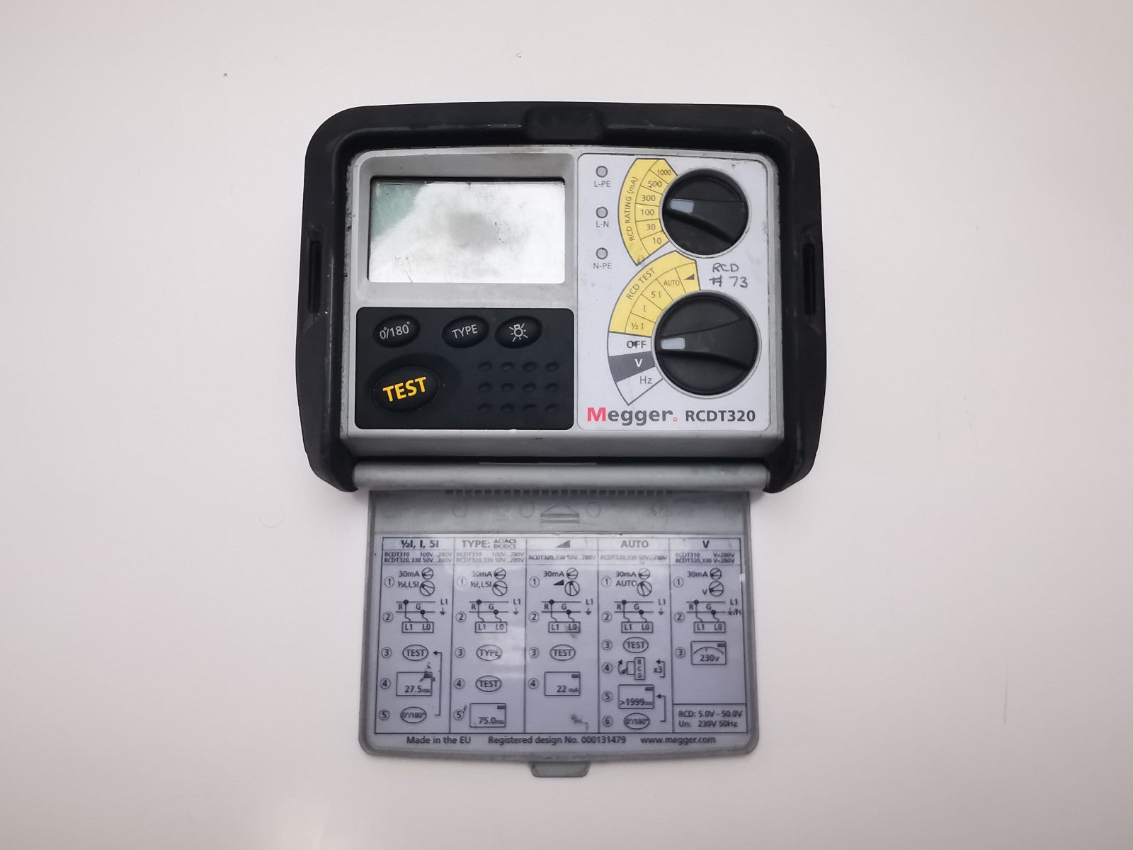 Megger RCDT320 Loop Impedance Tester - Not Fully Tested - Powers On Uncalibrated
