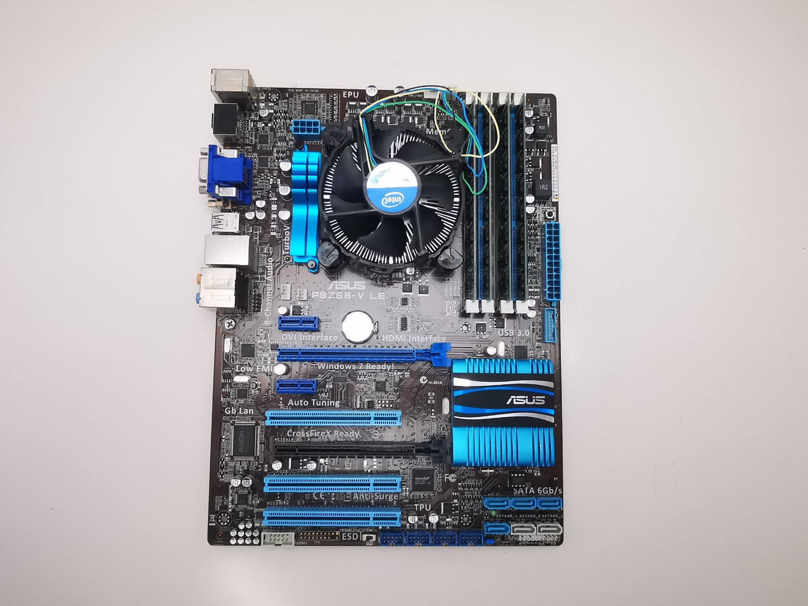 Asus P8Z68-V LE ATX Motherboard + i5-2500K /16GB DDR3 RAM - IO Shield Included